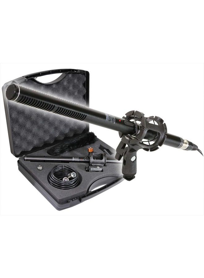 VidPro XM-88 13-Piece Professional Video & Broadcast Unidirectional Condenser Shotgun Microphone Kit - Complete Set Includes 2 Mounts Adapters Cables and More Perfect for Indoor and Outdoor Recording - Image 1