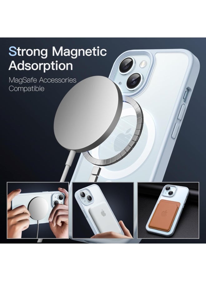 ACLIX Magnetic Case for iPhone 15 Case, Compatible with MagSafe, Plating Luxury Cover, Clear Soft TPU Shockproof Protective Phone Case, (White) - Image 2