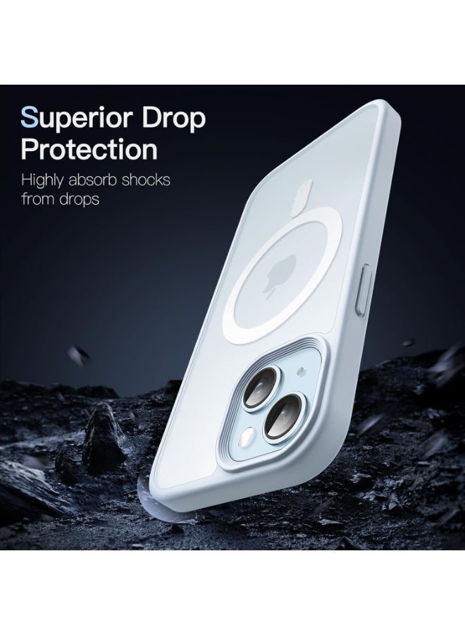 ACLIX Magnetic Case for iPhone 15 Case, Compatible with MagSafe, Plating Luxury Cover, Clear Soft TPU Shockproof Protective Phone Case, (White) - Image 5