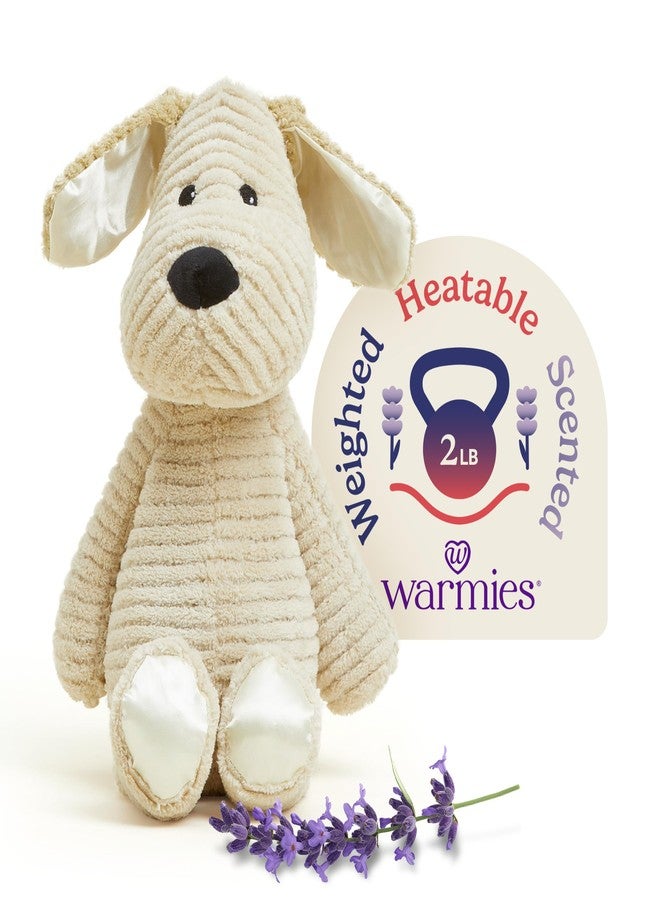 warmies Microwavable & Weighted Stuffed Animals, Puppy - Heated Stuffed Animal Plushie for Warmth & Comfort - Cute Soft Plush Toys for Adults & Children (Boys, Girls, Babies & Toddlers) - Image 1