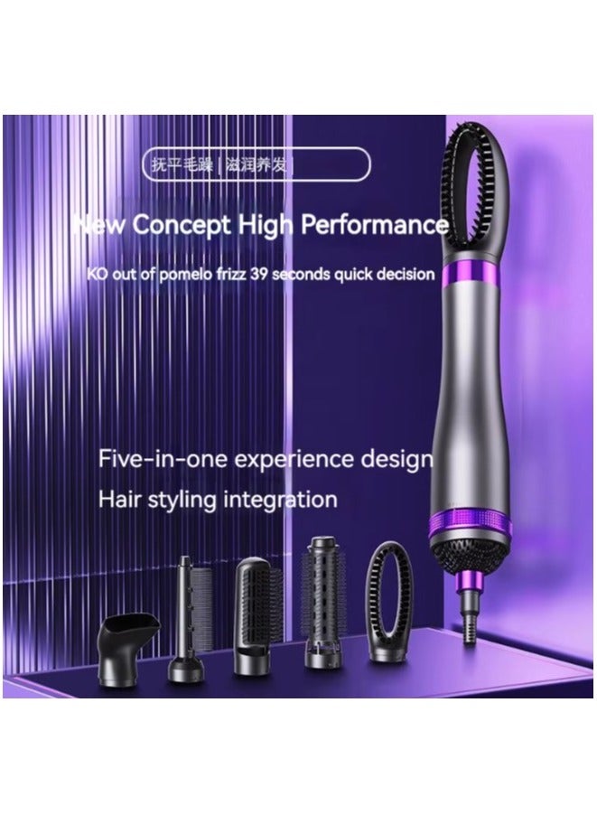 REBENUO Hot Air Styler 5 in 1 One Step Blow Dryer Brush Fast Drying Hair Straightener Comb Set with 5 Attachment 3 Cheats for All Hair Types Hair Dryer Curl Volumizer Straighten Rotating - Image 4