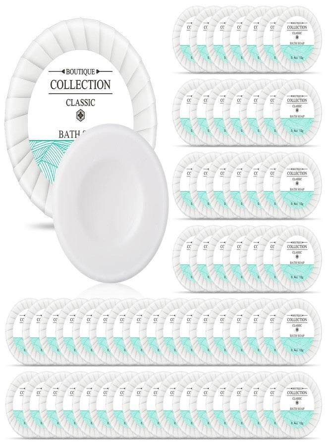 Demissle 100 Pcs Mini Soap Bars 0.4 oz Small Round Coin Size Hotel Soap Bars Bulk Individually Wrapped Hand Travel Soap Guest Bathroom Toiletries for Party Favors Motel Body Cleansing - Image 1