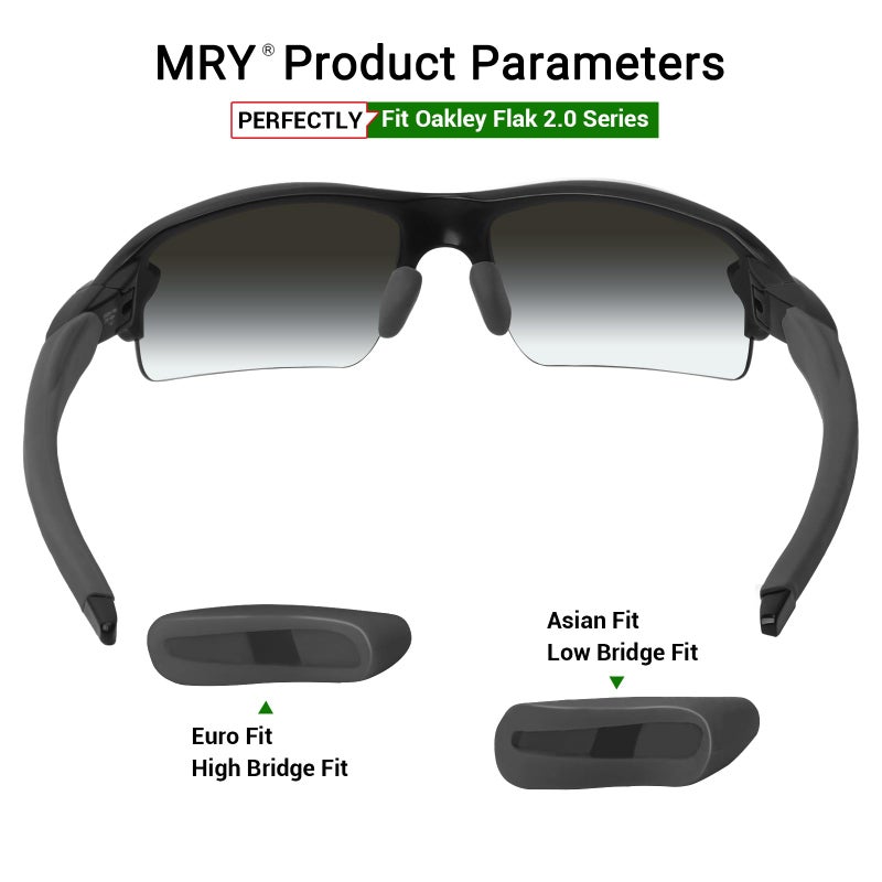 Mryok Mryok Replacement Earsocks Nosepieces Kits for Oakley Flak 2.0/2.0 XL - Gray  - Image 2
