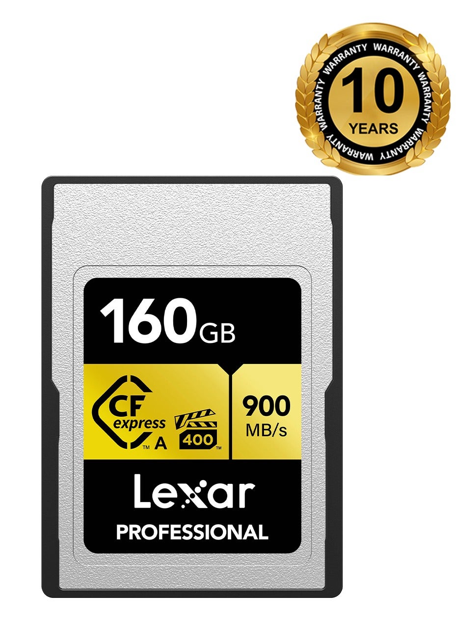 Lexar 160GB Professional CFexpress Type A Card GOLD SeriesLexar 80GB Professional CFexpress Type A Card GOLD SeriesLexar 320GB Professional CFexpress Type A Card GOLD Series- 10 years warranty - offic 160 GB