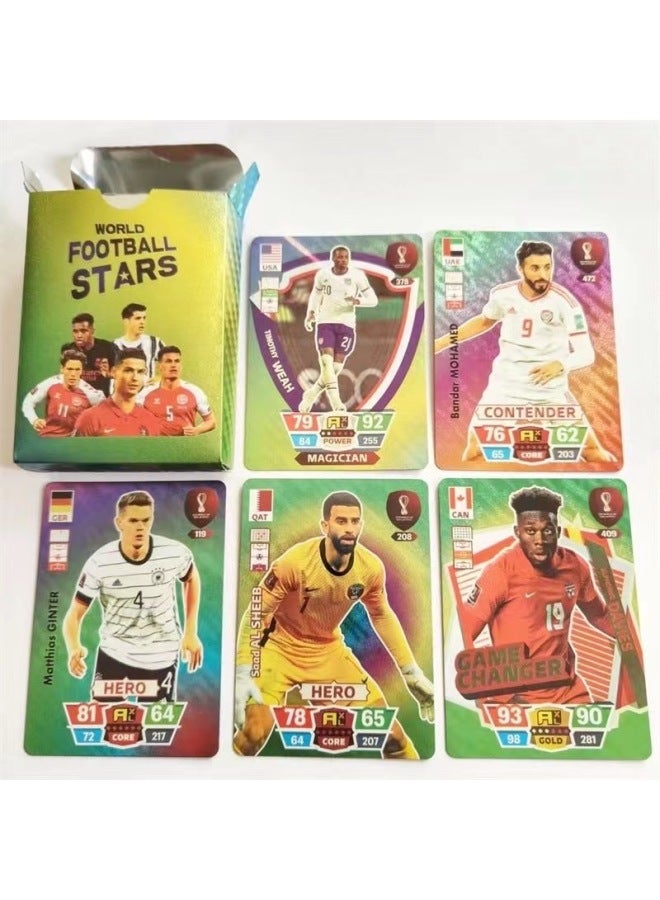 Football Star Card World Cup European League Peripheral Basketball Star Card English Gold Foil Card 55 Cards-Color:Colorful 55 Sheets, Minimum Batch Of 200 Boxes  - Image 1