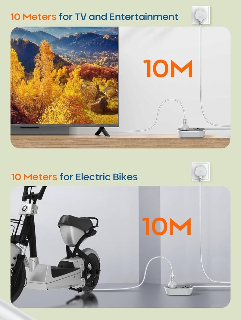 PEGANT 2 Way 10M Power Extension Cord - Image 5