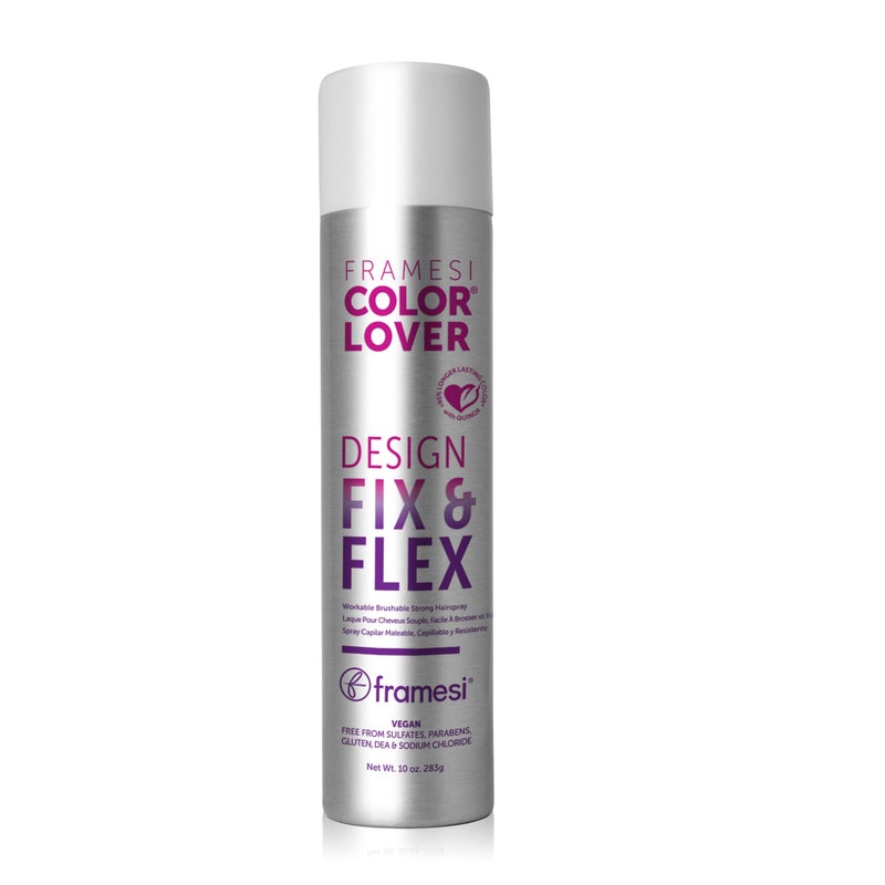 FRAMESI Color Lover Design Fix & Flex Strong Hold Hairspray, 10 oz, Workable and Brushable Hair Spray - Image 1