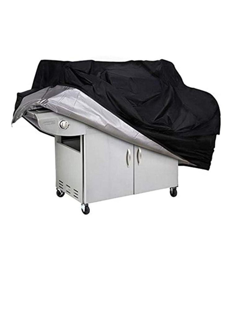Dubkart Waterproof Grill Cover Anti Dust Charcoal Electric Barbeque Garden Outdoor BBQ Protective Case 4 Sizes Black  - Image 1
