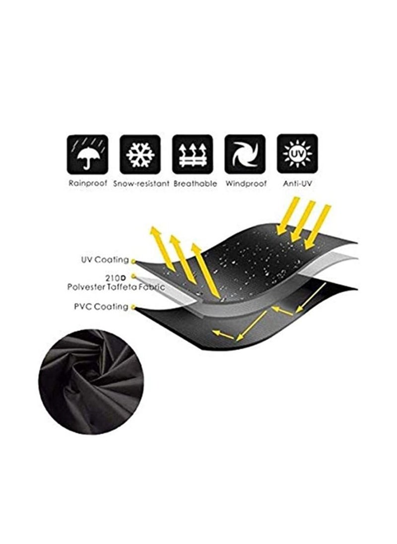 Dubkart Waterproof Grill Cover Anti Dust Charcoal Electric Barbeque Garden Outdoor BBQ Protective Case 4 Sizes Black  - Image 2