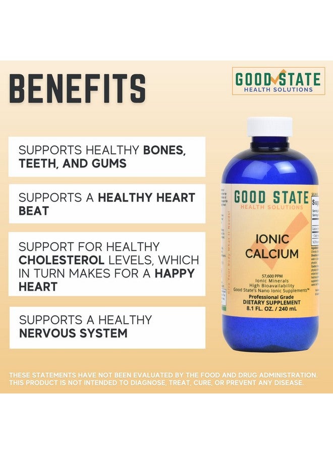 Good State Good State Liquid Ionic Calcium (96 servings at 144 mg elemental, plus 2 mg fulvic acid - 8 fl oz)  - Image 2