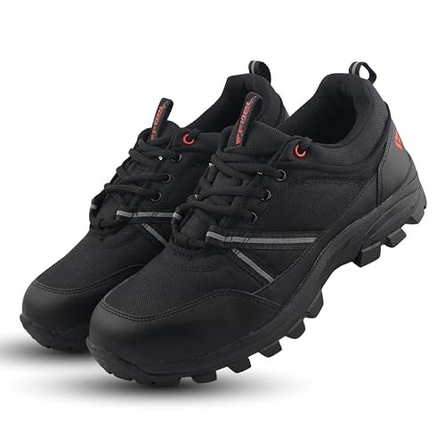 FUEL Safety Shoes for Men with Industrial Steel Toe, Light Weight Construction Shoes, Anti Penetration, Non-Slip Lace Up Comfortable Footwear, (Wings-Sizes-6UK Black) - Image 5