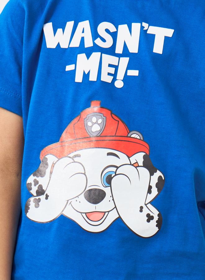 ستايلي تيشيرت ستايلي بويز بطباعة شخصيات باو باترول بأكمام قصيرة مقاس كبير - Image 3