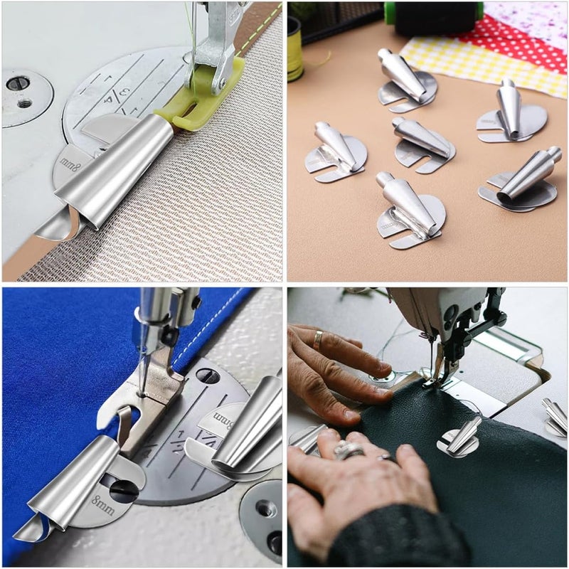 مجموعة أرجل ضغط لآلة الخياطة من نوع Hemmer، معدنية، بأحجام 6mm، 7mm، 8mm، متوافقة مع آلات الخياطة ذات القاعدة المنخفضة، إكسسوارات خياطة مهنية للاستخدام المنزلي - Image 4