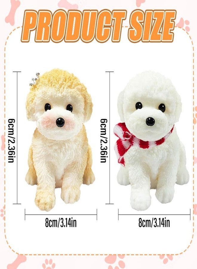 TSFGDYL 2PCS Cute Squishy Dog Toys - Handmade Squishy Dog Relief Toy, Ultra Soft Silicone Squishies Toy for Kids & Adults, Autism & Anxiety Relief, Fun Gift for Boys & Girls (White-Curry) - Image 2