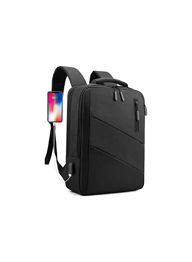 PROMASS Business Laptop Backpack Bag with USB Charger Port Handle Laptop Bag Fits 15.6 Inch Computer for School Backpack  - Image 1