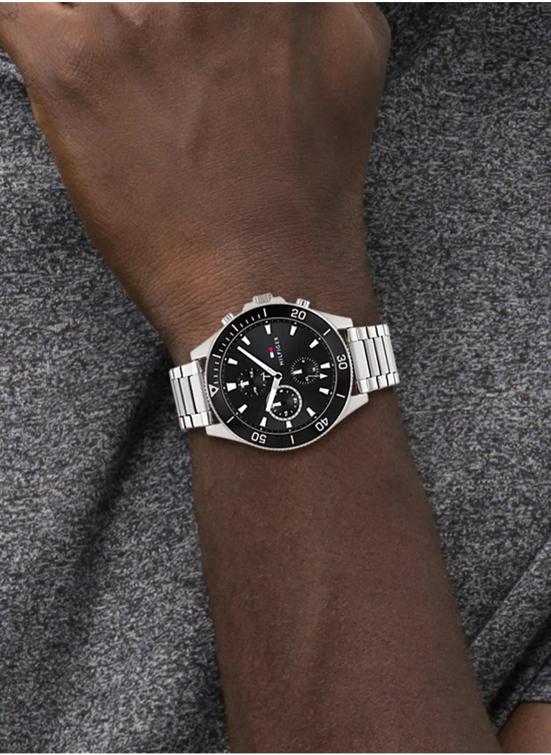 Tommy Hilfiger Plus Men's Quartz Stainless Steel and Link Bracelet Watch-1791916 46MM  - Image 4