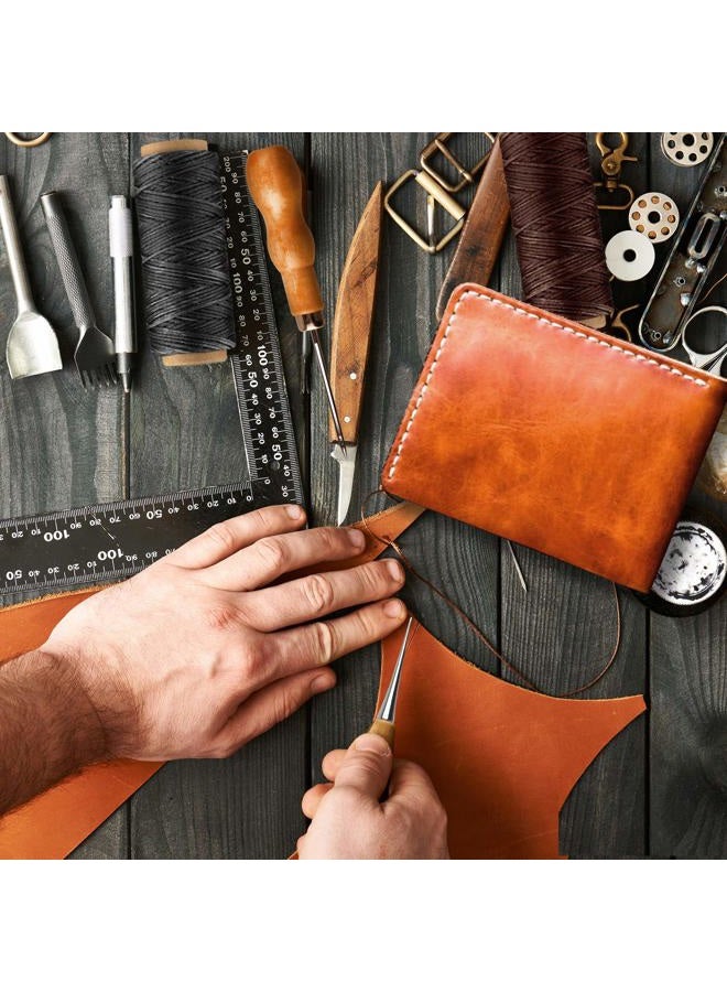 FEPITO Leather Waxed Thread with Craft Hand Tools Kit 21 Pieces - Image 2