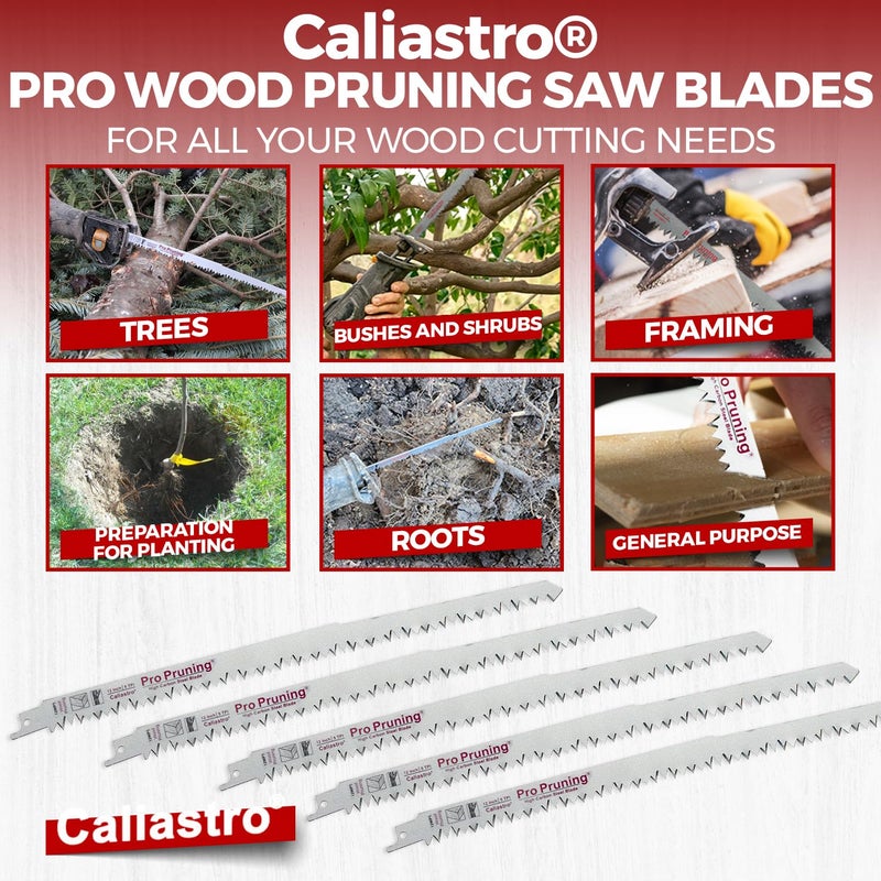 Caliastro 12-Inch Wood Pruning Saw Blades for Reciprocating/Sawzall Saws - 5 Pack - Image 4