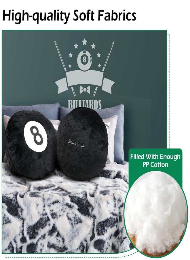 Dripykiaa 8 Ball Throw Pillow, 14" Decorative Pillows Throw Cushion Home Decoration Plush Sporty Design Ball Pillow for Women, Men Bestselling Comfort and Stylish Accent Decor - Image 3