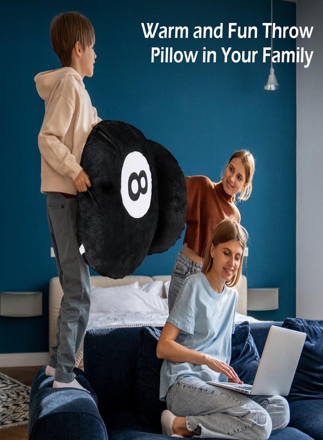 Dripykiaa 8 Ball Throw Pillow, 14" Decorative Pillows Throw Cushion Home Decoration Plush Sporty Design Ball Pillow for Women, Men Bestselling Comfort and Stylish Accent Decor - Image 5