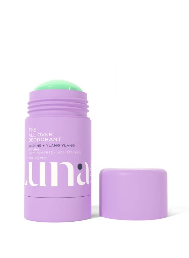 Luna Daily مزيل عرق لونا دايلي متعدد الاستخدامات - قوة إضافية، طبيعي، لا يترك بقعًا، برائحة الياسمين واليلانغ يلانغ، 70 مل - Image 2