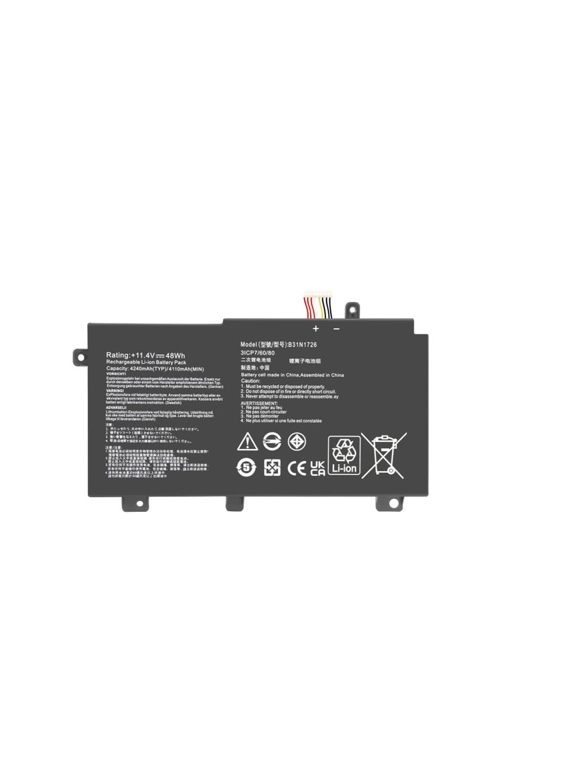 B31N1726 Laptop Battery for ASUS TUF A15 FA506 FA506IV FX504 FX504GM FX505 FX505D FX505DT FX505DV FX505DY FX504GD FX504GE FX80 FX80GM FX80GE FX80GD FX80GD FX80GD 86 FFX8 6FM FX86FE Gaming A17 FA706