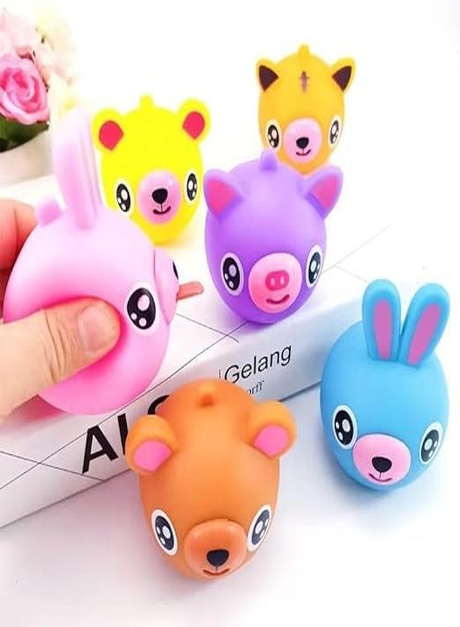 CLOTIX Cute Animal Squeeze Toy with Popping Tongue - Bleeping Stress Relief Fidget Toy, Kawaii Squishy Toy for Kids & Adults (Multicolor, Pack of 1) - Image 1
