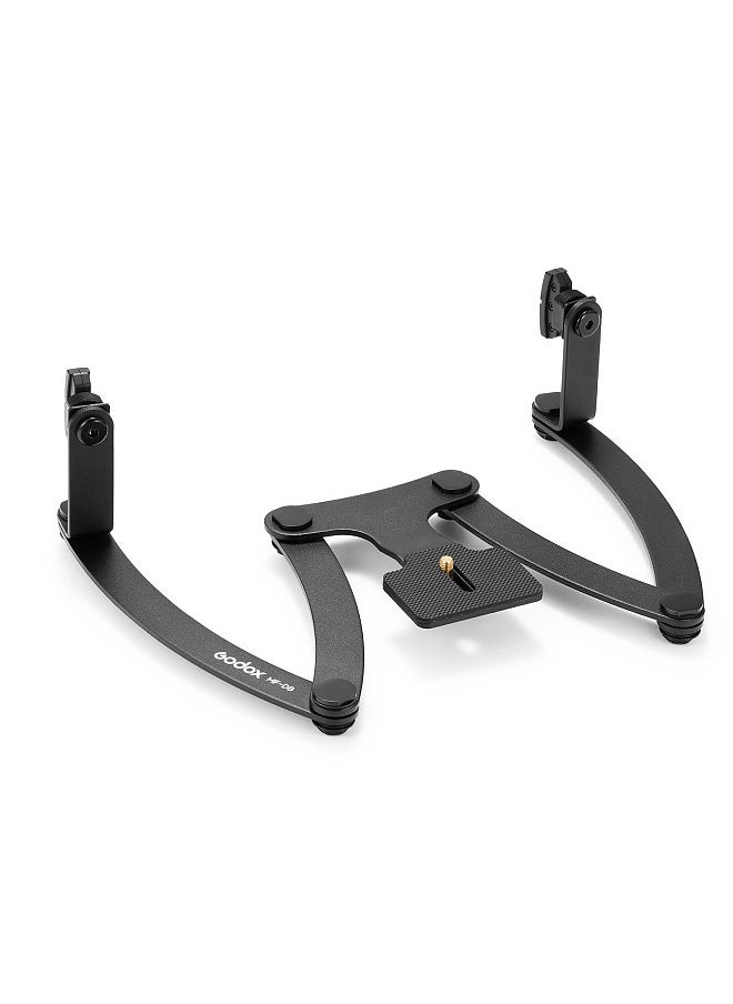Godox MF-DB Flexible Flash Bracket with Dual Flash Mounts Aluminum Alloy 360°Rotatable Head Multi-angle Adjustable with 1/4in Standard Screw for Dental Photography Portrait Macro Photography  - Image 1