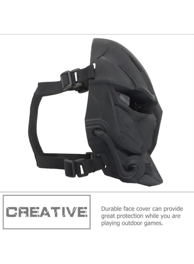general Mandalorian Voice Modulator Voice Changer Helmet Cosplay Face Cover Black Party Carnival Theme Party Supplies Game Full Face Guard - Image 3