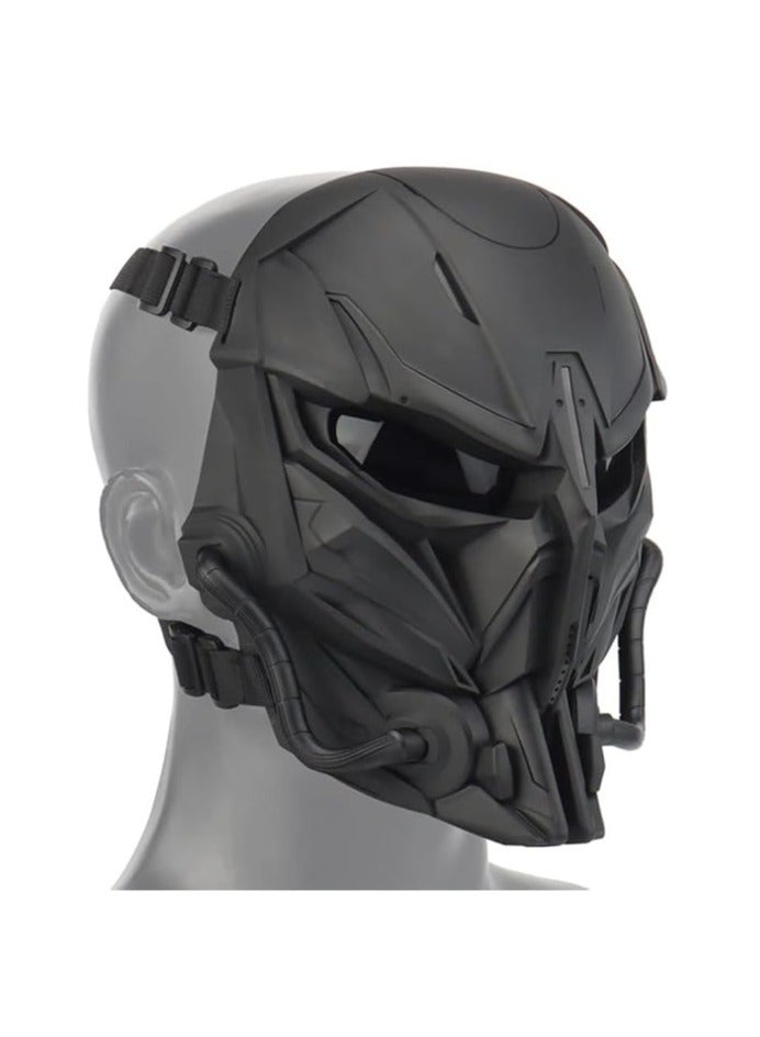 general Mandalorian Voice Modulator Voice Changer Helmet Cosplay Face Cover Black Party Carnival Theme Party Supplies Game Full Face Guard - Image 4