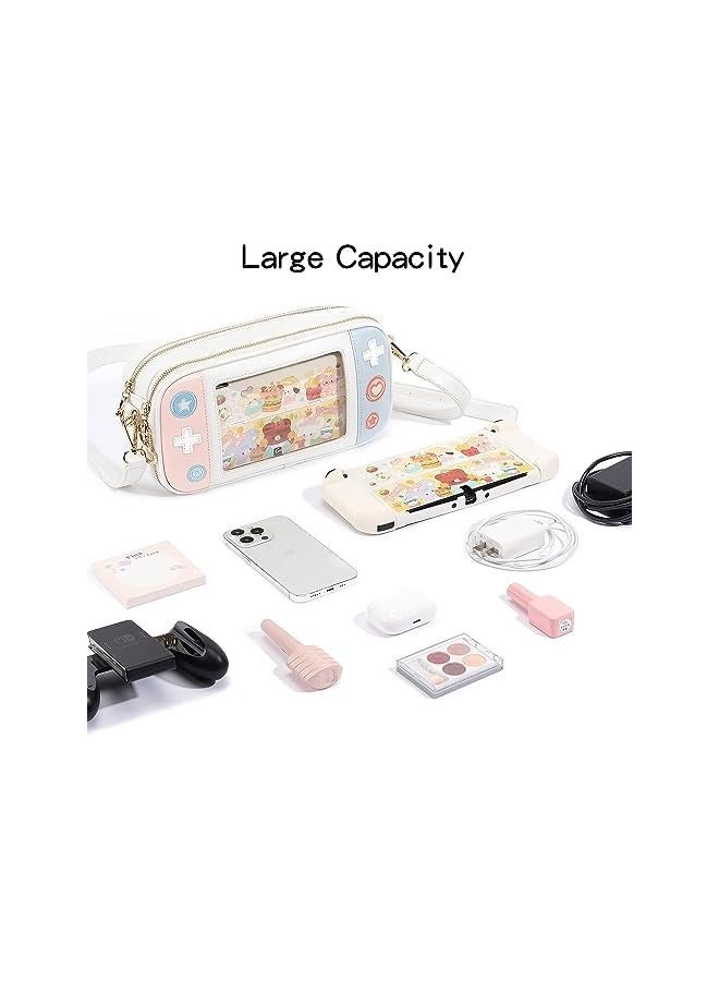 PROMASS Play Game Crossbody Bag Carry Case Compatible with Nintendo Switch/Switch OLED - Portable Hardshell Slim Travel Carrying Case fit Switch Console & Game Accessories - Image 2