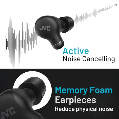 JVC Active Noise Cancelling True Wireless Earbuds Bluetooth 53 with ANC Comfortable Fit with SML Silicon Memory Foam Earpieces IPX4 Water Resistant 28 Hrs Playback Compact Charging Case - Image 3