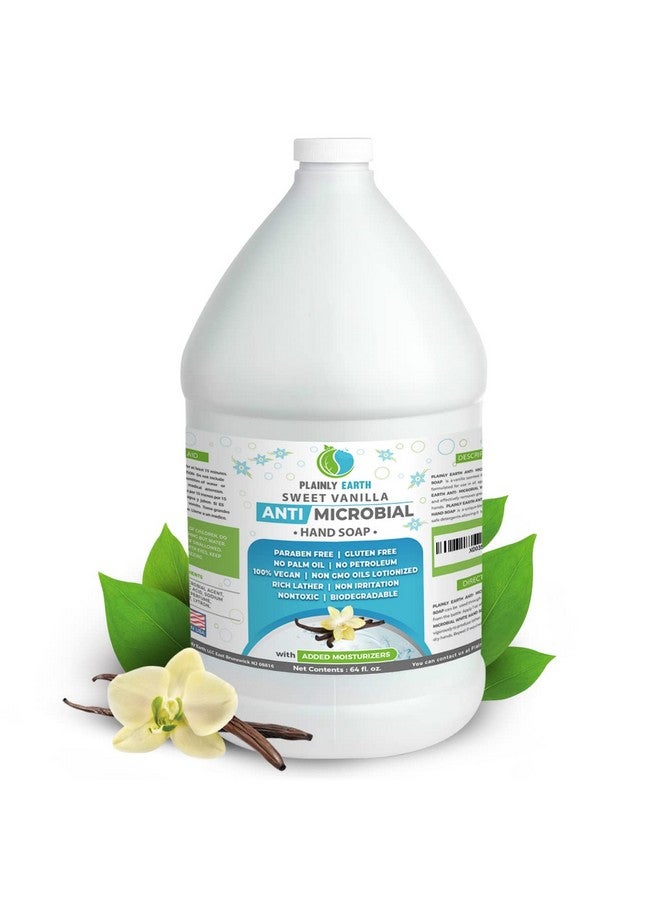 Plainly Earth Lainly Earth Antimicrobial Liquid Hand Soap Antibacterial Soap Refill Hand Soap Refill Bottle Cruelty Free Moisturizing Soap Sweet Vanilla 64 Oz - Image 3