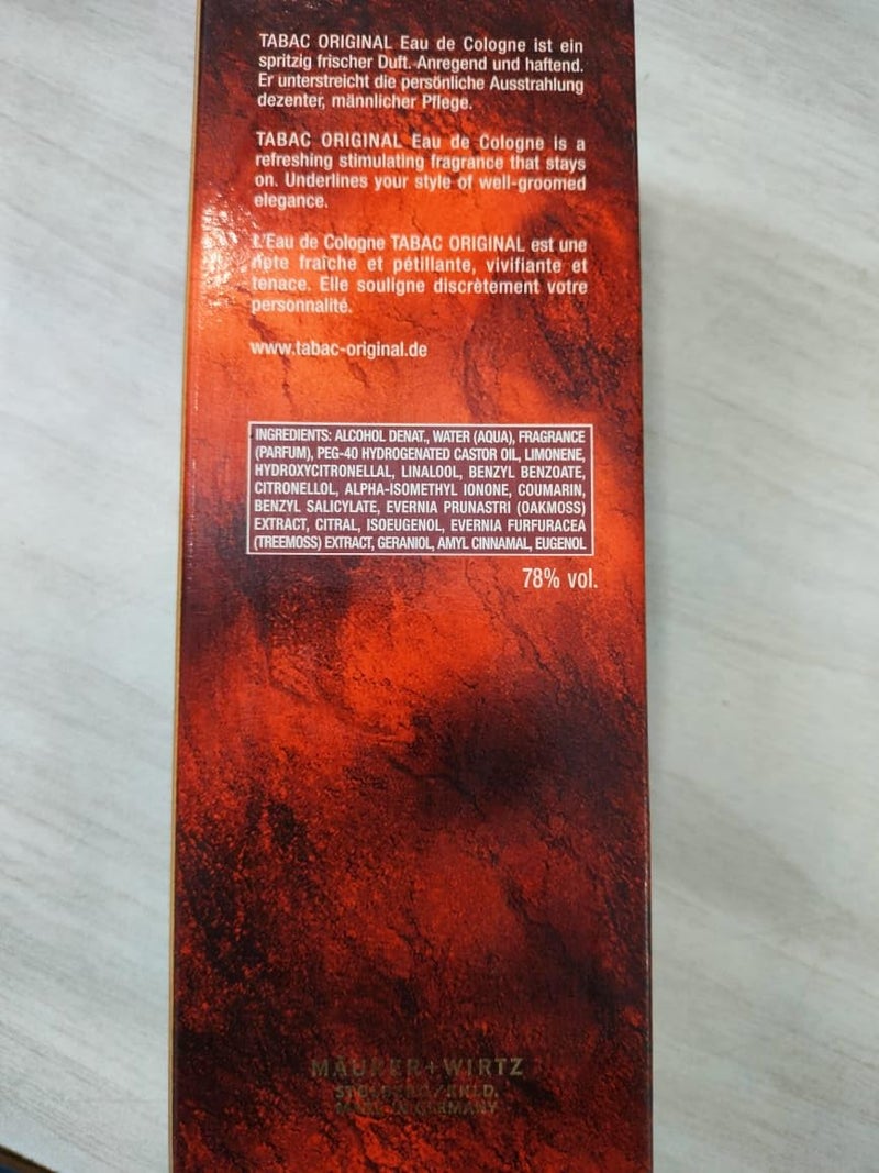 Tabac Original Tabac Maurer & Wirtz Tabac Original Eau de Cologne Splash for Men, 3.4 Ounce - Image 2