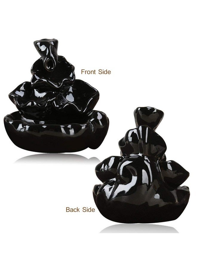 CRAFTAM Polyresin Dropping Smoke Backflow Fountain Cone Incense Holder Showpiece Figurine with Free 10 Back Flow Incense Cones Item Name - Image 5