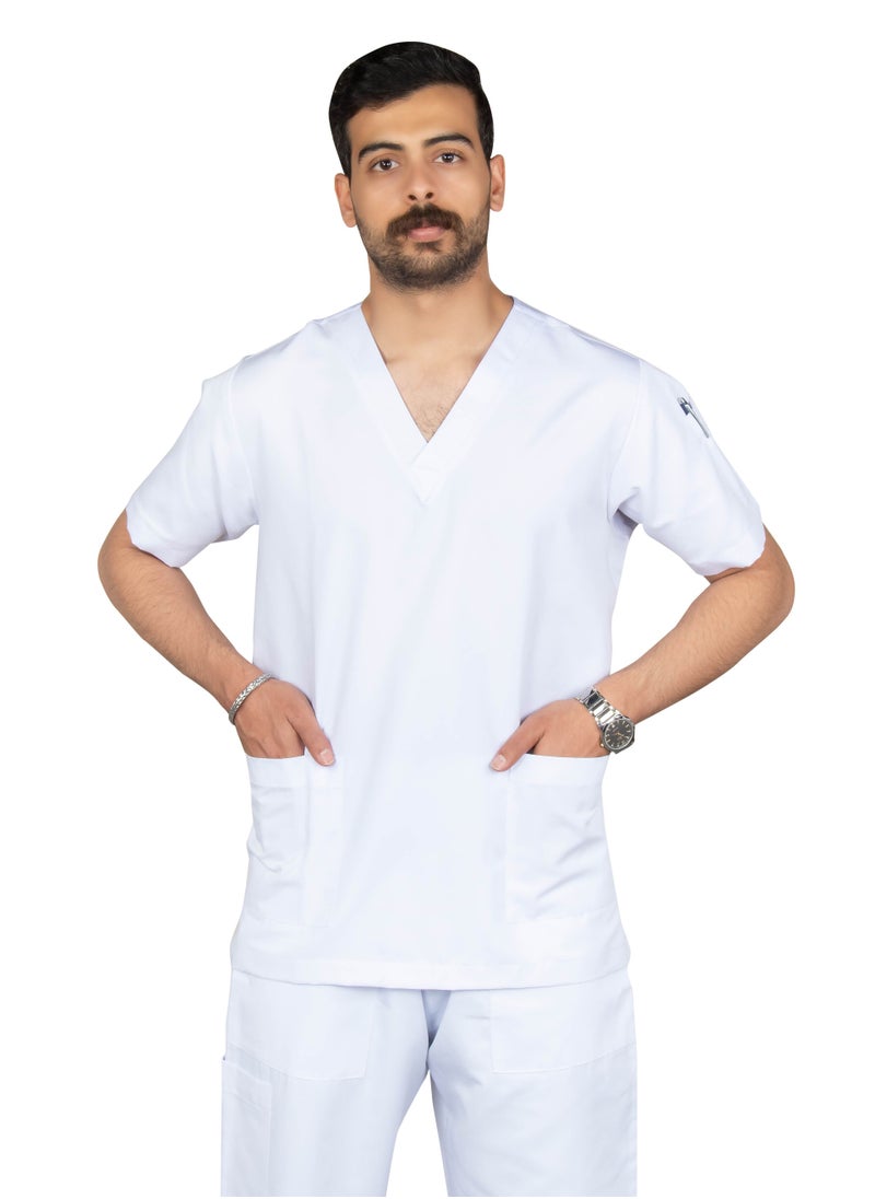 ماركة غير محددة - سكراب طبي لون أبيض للجنسين - Image 1
