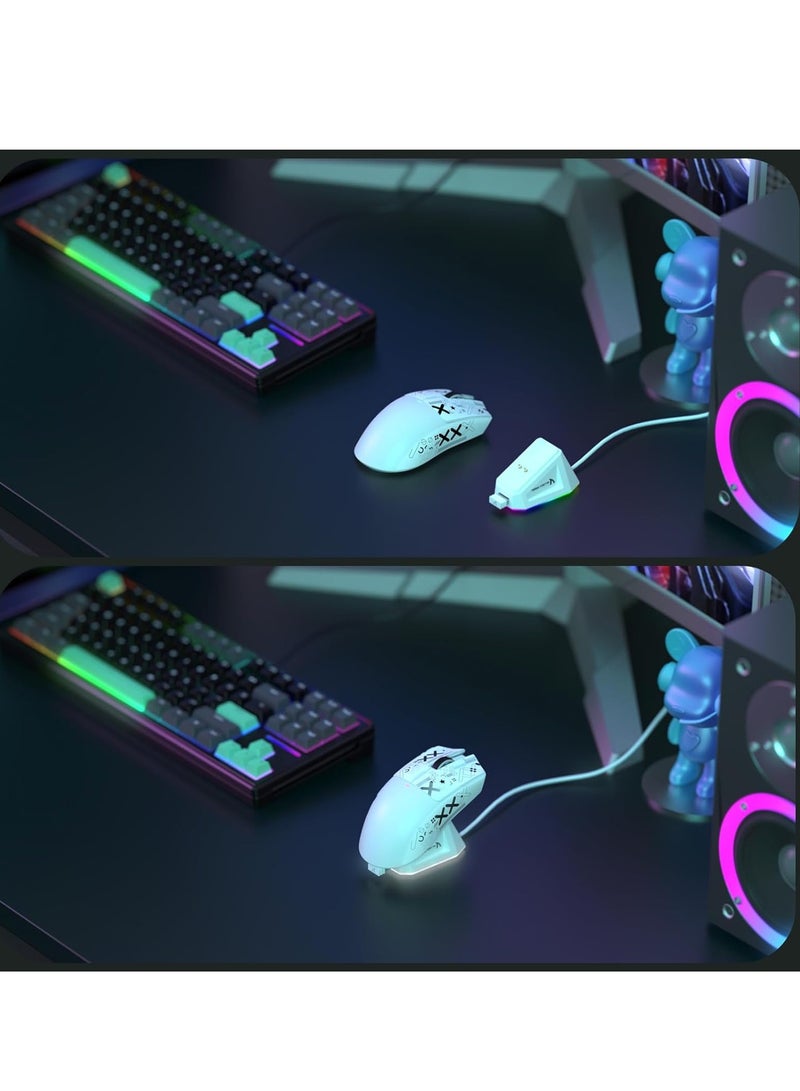 هجوم القرش ماوس ألعاب لاسلكي X11 ثلاثي الأوضاع مزود بقاعدة شحن مغناطيسية، ماوس خفيف الوزن مضاد للانزلاق، مستشعر PixArt PAW3311، دقة 22 ألف نقطة في البوصة، بلوتوث/2.4 جيجاهرتز/سلكي، لأجهزة الكمبيوتر الشخصية/ماك - Image 3