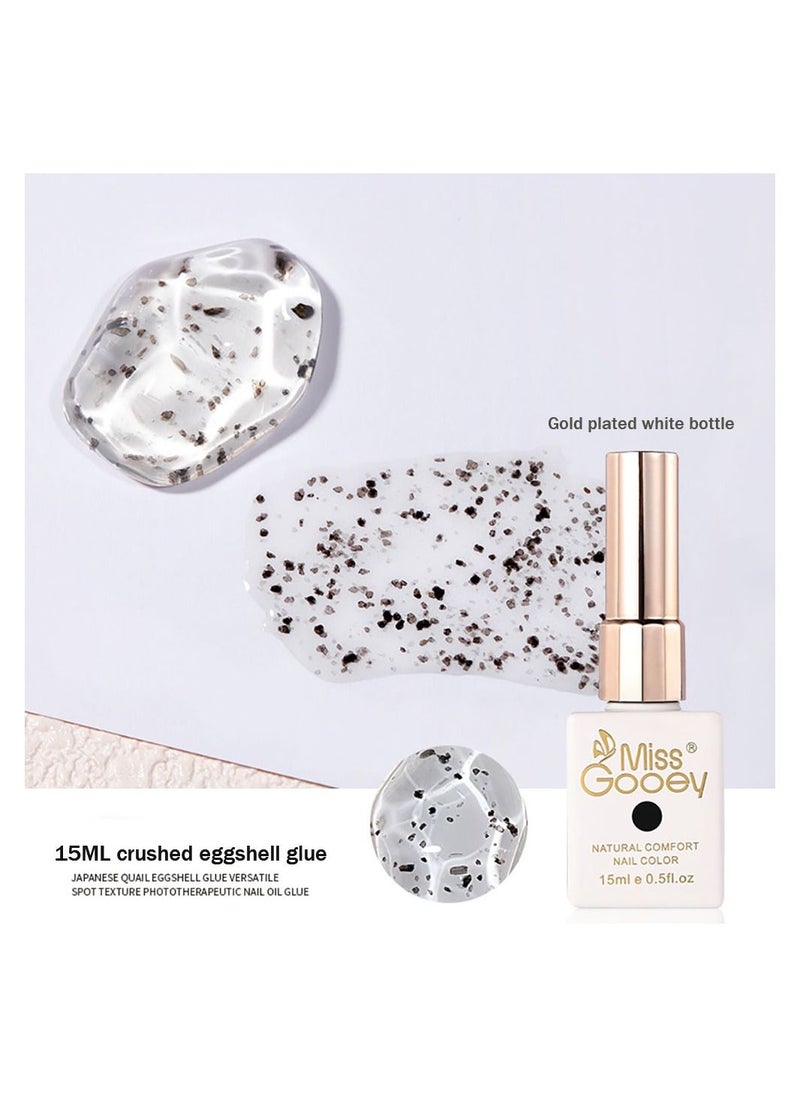 Miss Gooey Eggshell Nail Polish Glue, All Match Spot Texture Phototherapy Glue  - Image 2