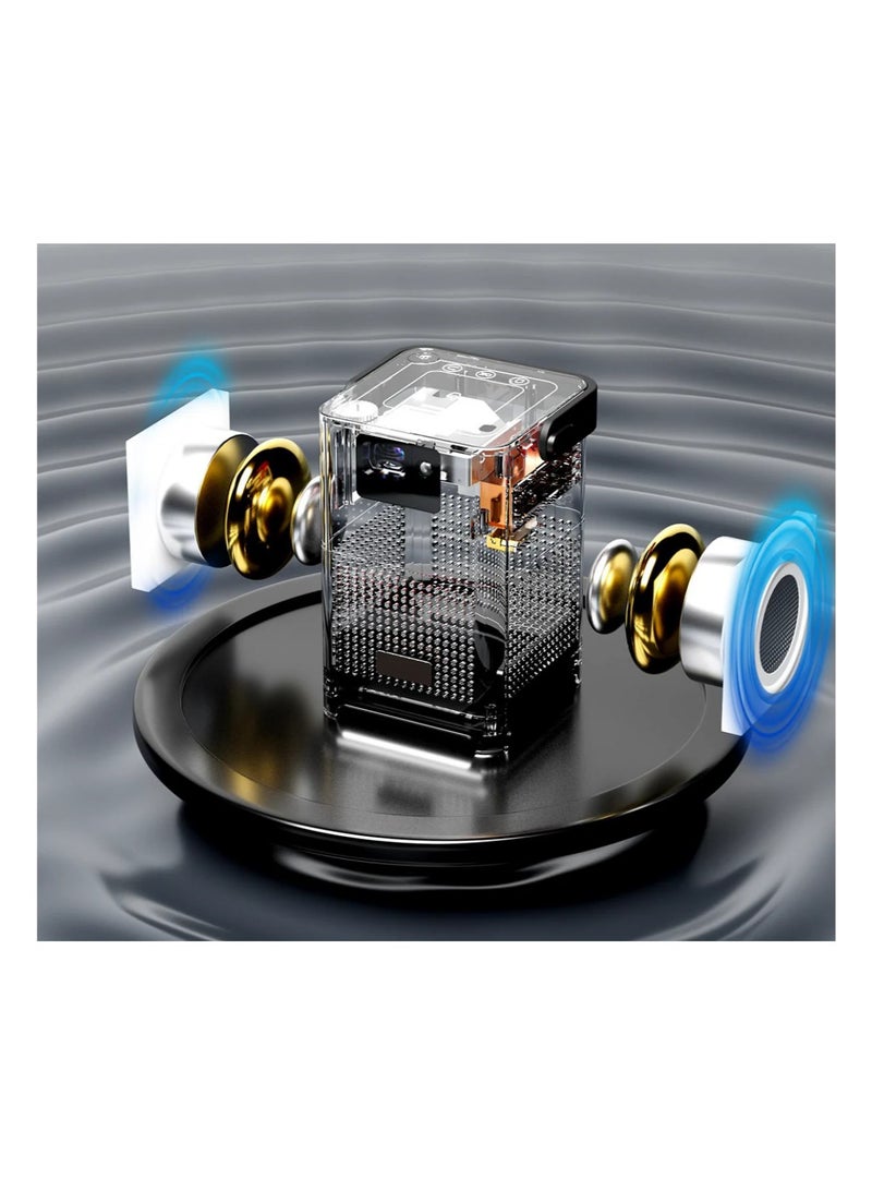 MERLIN Cube Premium Smart Portable Projector – 400" UHD Display, 500 ANSI Lumens DLP LED, Auto Keystone, Android OS, 3H Battery, 16GB Flash, Built-in Speaker, iOS/Android Compatible - Image 2