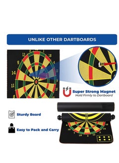 Spall Magnetic Dart Board for Kids,17 Inch Double Sided Dart Board Game Set, Indoor Outdoor DartBoard Game with 6pcs Safe Magnetic Darts, Gifts for Teenage  - Image 3