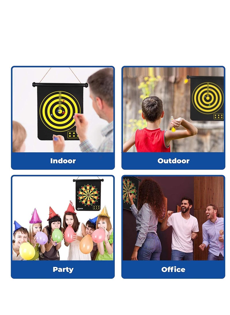 Spall Magnetic Dart Board for Kids,17 Inch Double Sided Dart Board Game Set, Indoor Outdoor DartBoard Game with 6pcs Safe Magnetic Darts, Gifts for Teenage  - Image 4