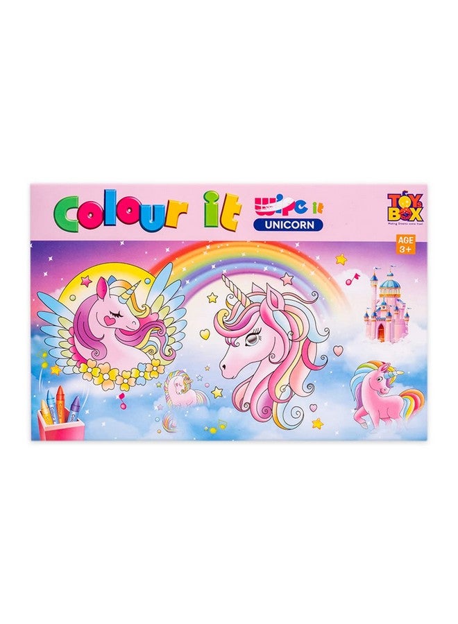 Toysbox Toysbox Color It Wipe It Unicorn | Reusable Coloring Sheets for Kids for Fun Activity - Image 4