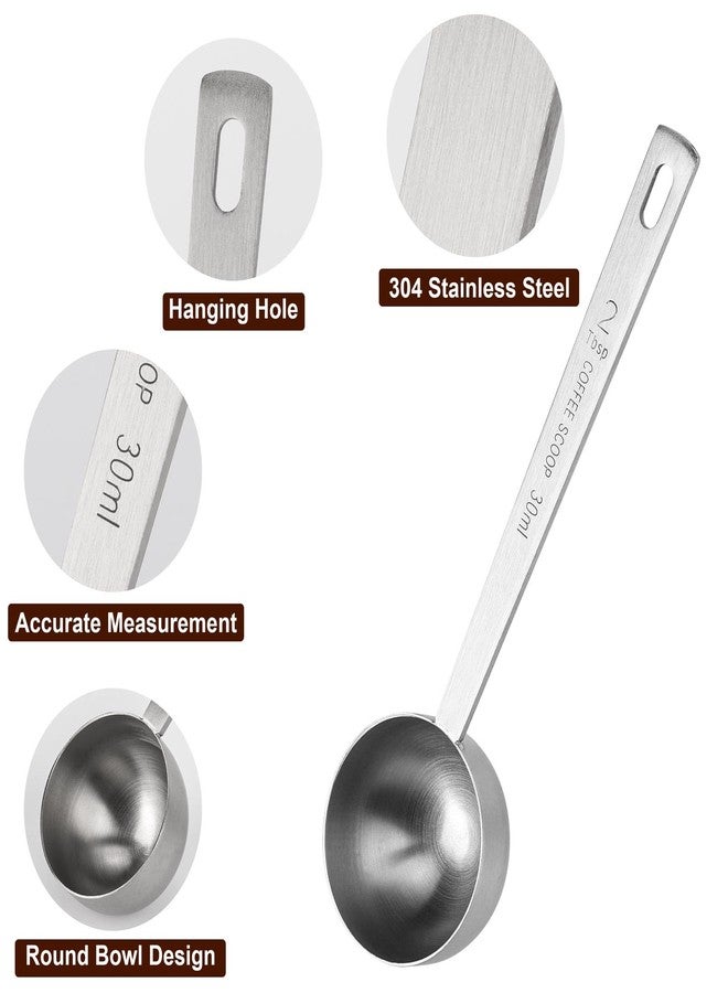Tecbeauty 4Pcs Coffee Scoop - 2pcs 15ML and 2pcs 30ML Stainless Steel Tablespoon Measuring Spoon with Long Handle - Image 4