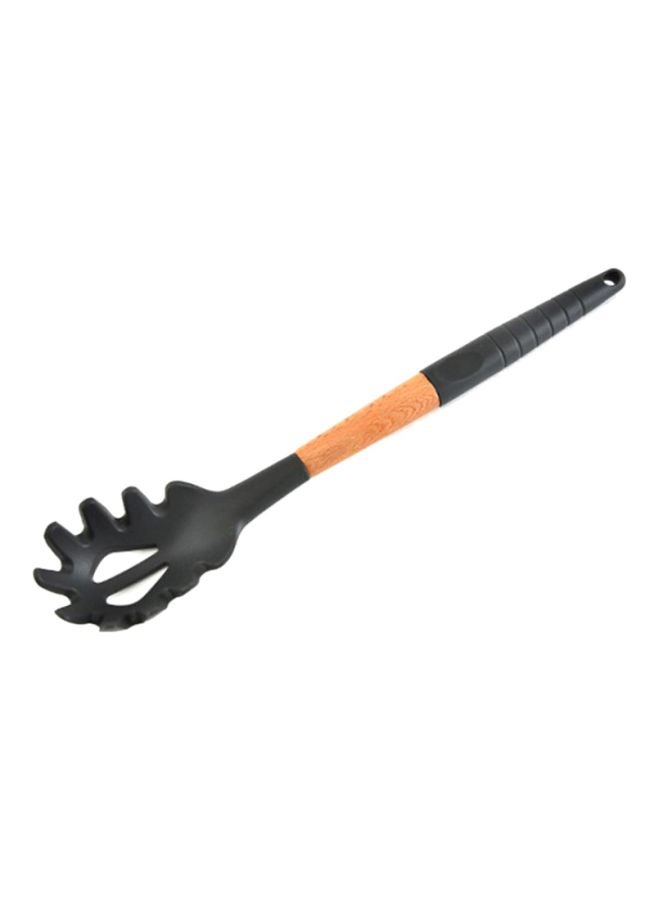 شاربدو ملعقة إسباغيتي مصنوعة من السيليكون أسود / بيج 31.6x6.1x2سم