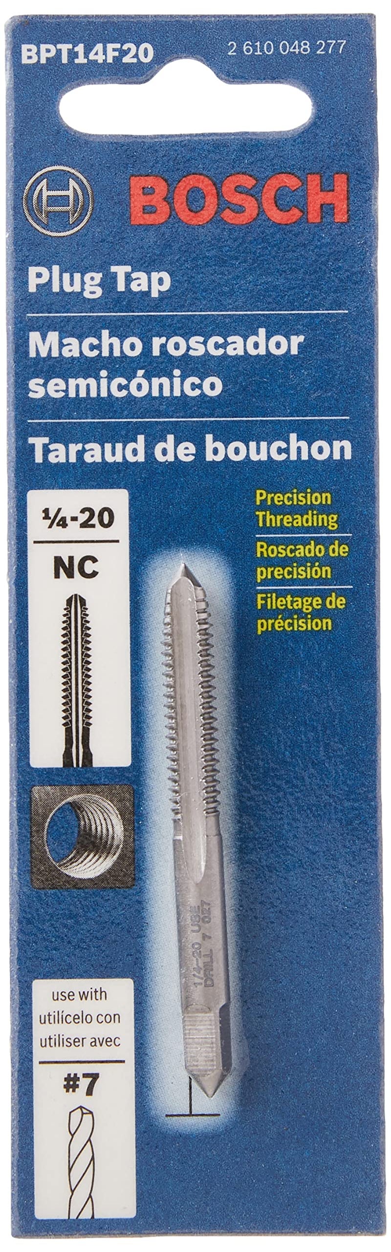 BOSCH BPT14F20 1/4 In. - 20 High-Carbon Steel Fractional Plug Tap - Image 4