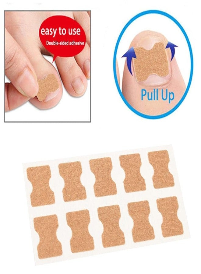 SNAPCOM Toe nail Tool | Nail Treatment Corrector Sticker | Treatment Correction Pedicure White | Strong Adhesion Toenail Corrector Strips | Breathable Elastic for Correction (50 pcs) - Image 2