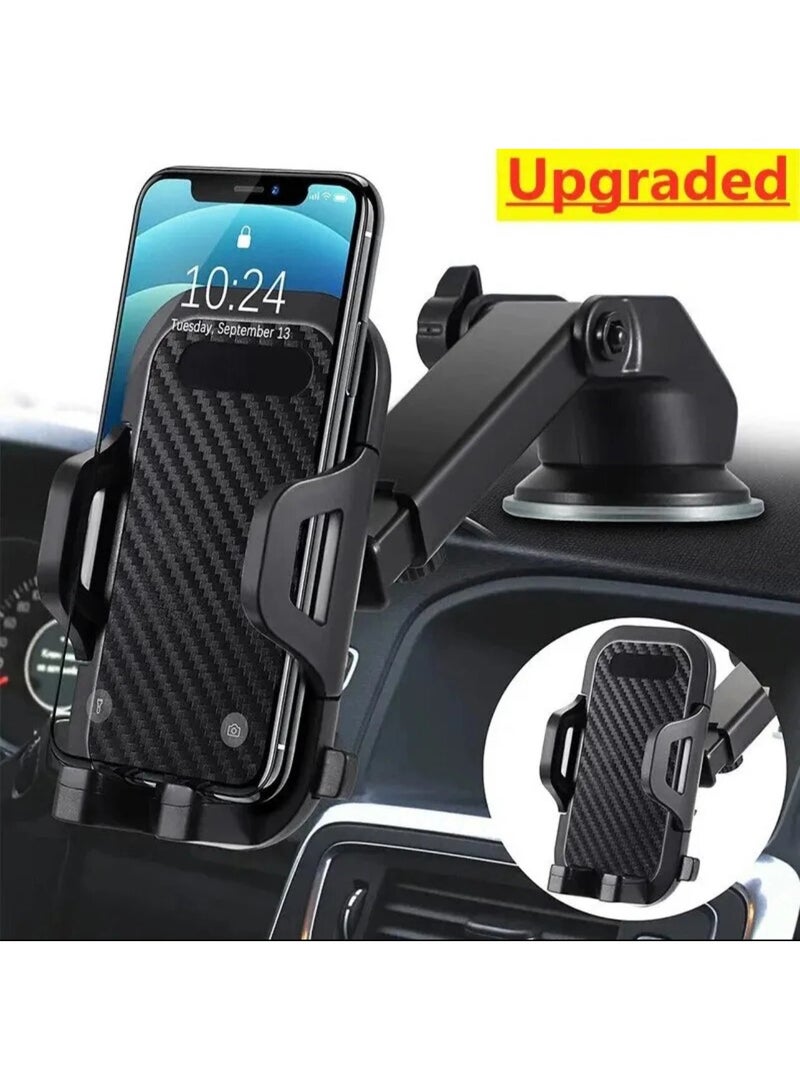 حامل هاتف للسيارة | حامل هاتف لاسلكي للزجاج الأمامي | حامل هاتف محمول عالمي مانع للانزلاق للاستخدام بدون يدين - Image 2