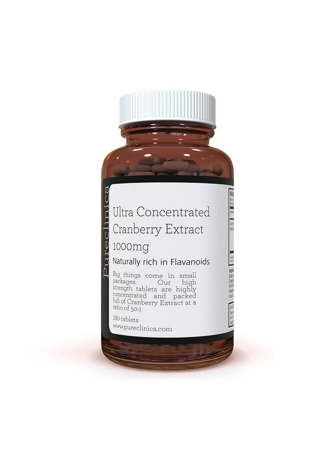 pureclinica - Ultra Concentrated Cranberry Extract 1000Mg X 180 Tablets 6 Months Supply! - Image 1