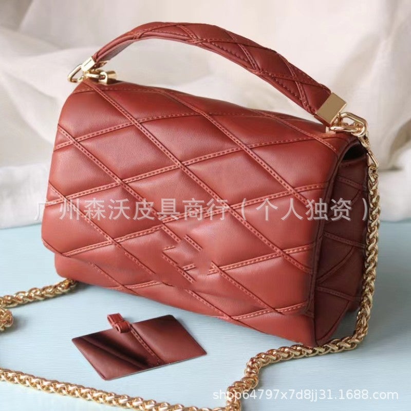 Women'S Bag 2023Go-14Mm Sheepskin Twist-Lock Handbag Crossbody Chain Bag M22891 French Style Light Luxury Shoulder Bag - Image 1