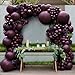 Pinbra Burgundy Balloons Double Stuffed Dark Purple Plum Mauve Balloon Garland Maroon Magenta Latex Balloons for Birthday Bridal Shower Wedding Anniversary Mothers Day Party Decorations - Image 3